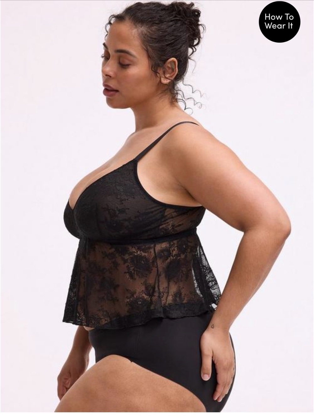 Torrid Nadia Black Lace lingerie top